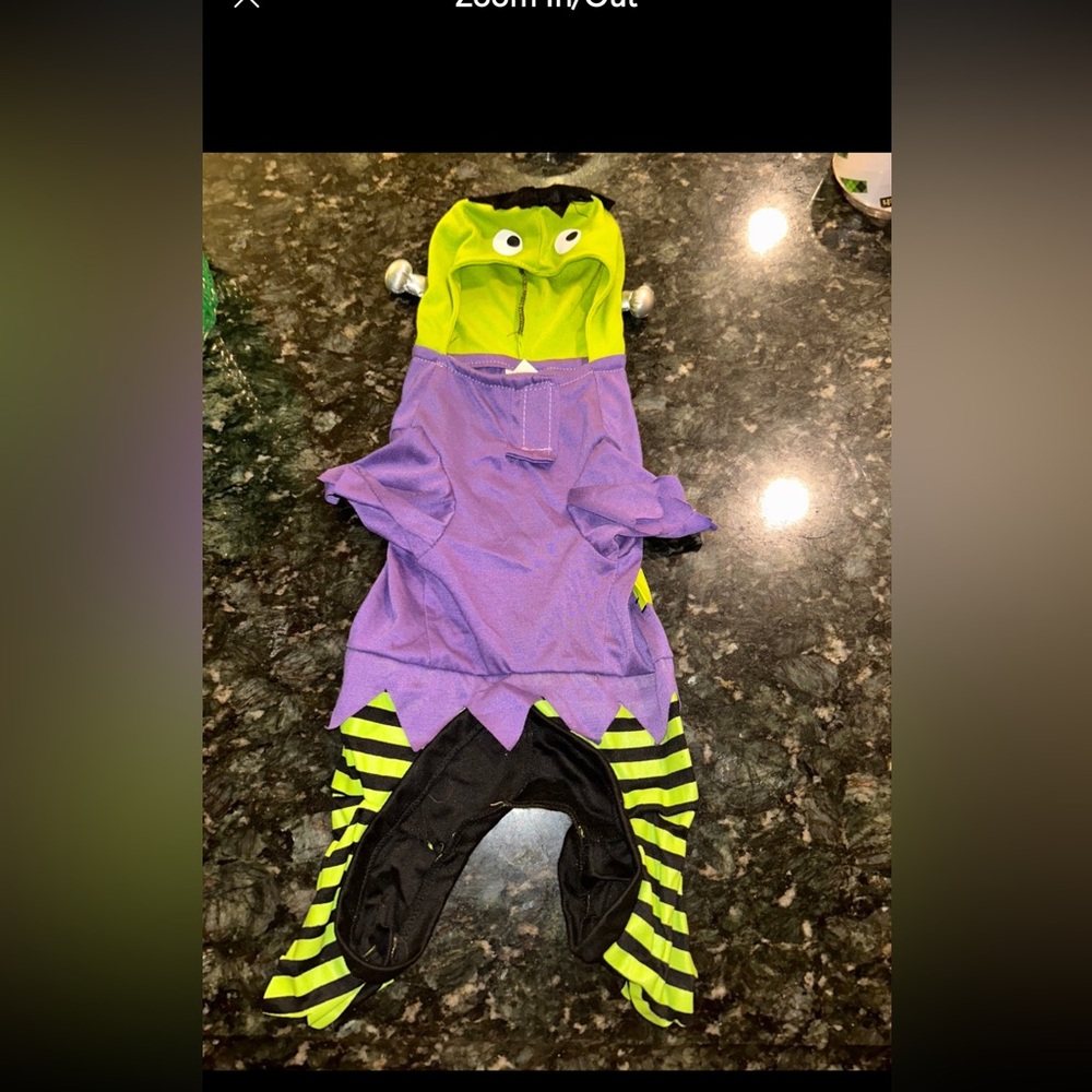 NWOT…Martha Stewart Frankenstein dog Halloween costume, size medium